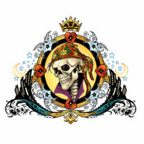 pirate, gothic, skull, skulls, skeleton, skeletons, crown, doves, al rio, military, hearts, king, city, urban, Foto skulptur med brugerdefineret grafisk design