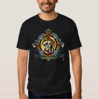 King Skull Pirate with Hearts by Al Rio T Shirt