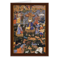 King Solomon By Persischer Meister Greeting Cards