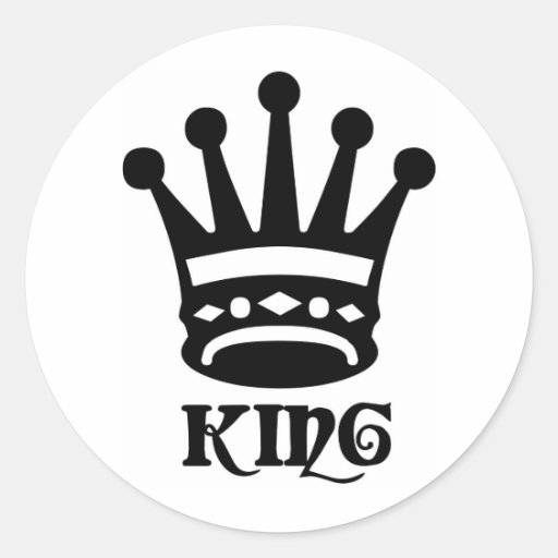 King Symbol Classic Round Sticker Zazzle