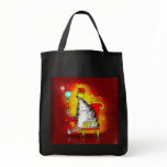 King tiger tote bags