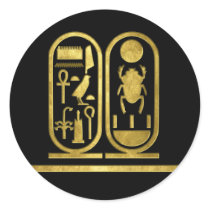 King Tut Cartouche Round Sticker
