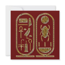 King Tut  Hieroglyphics Invitations