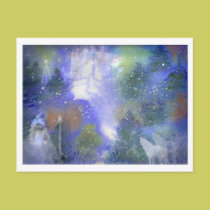 King Winter, Snow Ice, Water Color Postcard