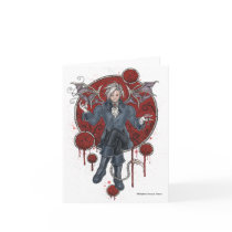 gothic, vampire, blood, zerick, fairy, fantasy, red, blue, wine, glass, devil, steampunk, bat, wings, daemon, goth, punk, bloody, horror, circle, delphine, levesque, demers, demons, Card with custom graphic design