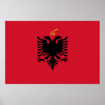 Kingdom Of Albania, Albania flag Posters