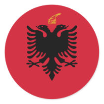 Kingdom Of Albania, Albania flag Round Sticker