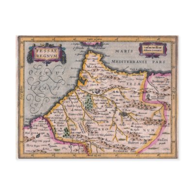 Map Of Morocco. Map of Morocco Postcard by