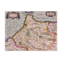 Kingdom of Fez Fes Antique Map of Morocco Postcard by AntiqueImages Kingdom of Fez Fes Antique Map of Morocco Postcard