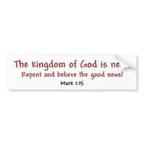 Kingdom of God (white) bumper stickers by experiencethebible Kingdom of God (white) bumper stickers