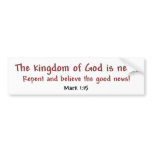 Kingdom of God (white) Bumper Sticker