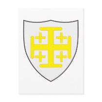 Kingdom of Jerusalem Coat of Arms postcards by FlagTshirts Kingdom of Jerusalem Coat of Arms postcards