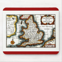 Kingdome of England (Kingdom of England) Map/Flag mousepads