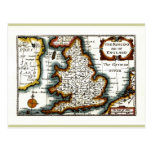 Kingdome of England (Kingdom of England) Map/Flag Postcards