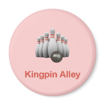 Kingpin Alley Bowling Refrigerator Magnet