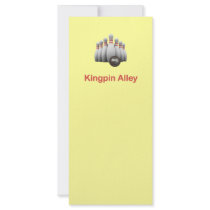 Kingpin Alley Bowling Rack Card Template