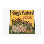 Kings Cadets Asparagus Vintage Crate Label Post Card