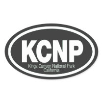 Kings Canyon National Park Oval Stickers