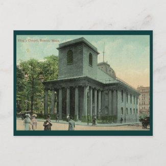 King's Chapel, Boston Vintage postcard