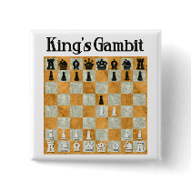 King's Gambit Pinback Buttons