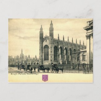 King's Parade, Cambridge England 1915 Vintage postcard