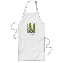 King's Spear Flower Monogram aprons