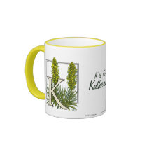 King's Spear Flower Monogram mugs