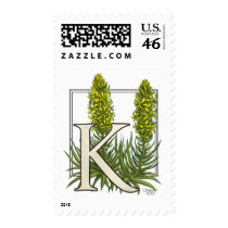 King's Spear Flower Monogram postage