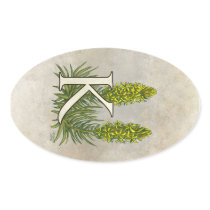 King's Spear Flower Monogram stickers