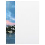 King's Wharf Bermuda Harbor Sunrise Letterhead Design