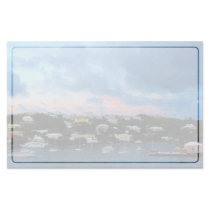 King's Wharf Bermuda Harbor Sunrise Personalized Stationery