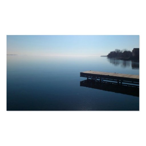 Kingston lake,Ontario. Beautiful photo of lake Business Card (back side)