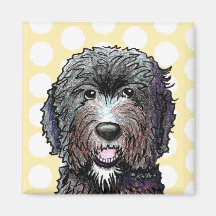 KiniArt Black Doodle Refrigerator Magnets