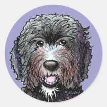 KiniArt Black Doodle Sticker
