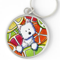 KiniArt Citrus Westie Keychain keychains