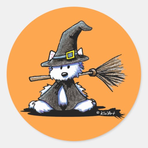 http://rlv.zcache.com/kiniart_halloween_westie_witch_round_sticker-rb16000e272f94d84933017b3dd50d04c_v9waf_8byvr_512.jpg