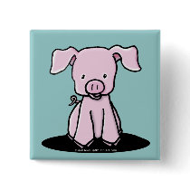 KiniArt Piglet Pin Button buttons
