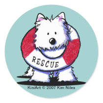 KiniArt WESTIE Rescue Stickers