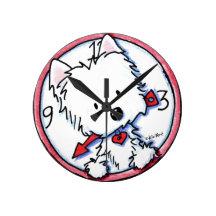 KiniArt Westie Time Clock