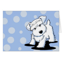 KiniArt White Schnauzer Greeting Cards
