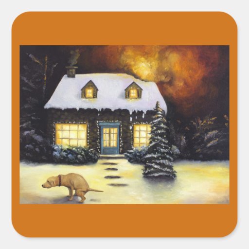 Kinkade's Worst Nightmare Square Stickers