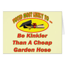 Kinky Garden Hose Greeting Card