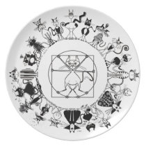 Kinky Mandala Plate - Kinky Kitty plates