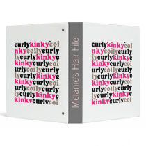 "kinkycurlycoily" Hair Book -customizable binders