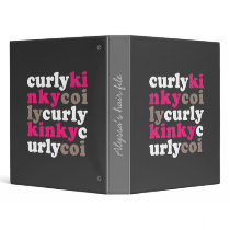 "kinkycurlycoily" Hair Book -customizable binders
