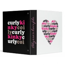 kinkycurlyheart Hair Book -customizable binders