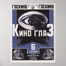 Kino Eye by Dziga Vertov USSR Movie 1924 Posters
