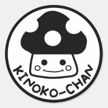 Kinoko-chan logo BLACK Sticker