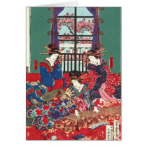 Kinpeiro New Yoshiwara 1871 Center Greeting Cards