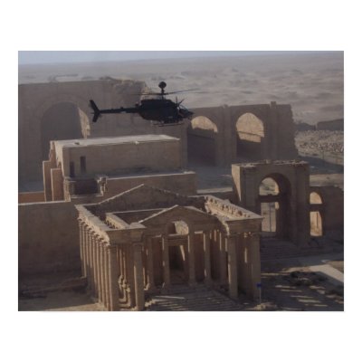 Kiowa over Iraqi Ruins Poster by slydogg447